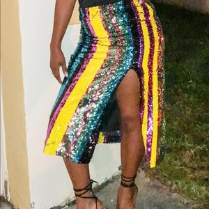 Sequin Midi skirt